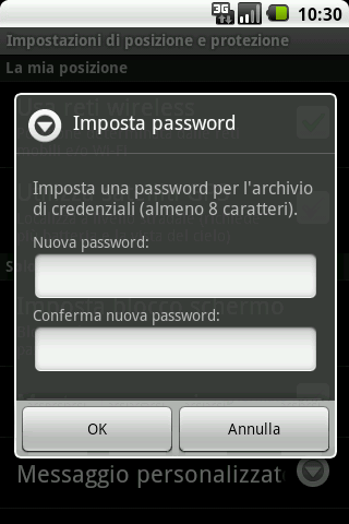 Password Archivio Credenziali
