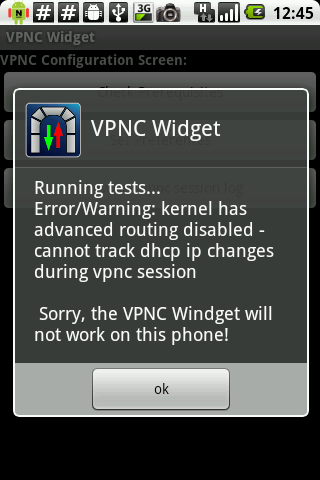 VPNC Widget Advanced routing warning